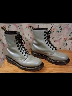 HOLY GRAIL 90s Dr Marten MIE 1460 Japan Release Zinc Mono White Stitch Boot 5EU
